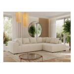 Narożnik ORTA L - strona prawa - beżowy, boucle