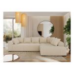 Narożnik ORTA L - strona prawa - beżowy, boucle