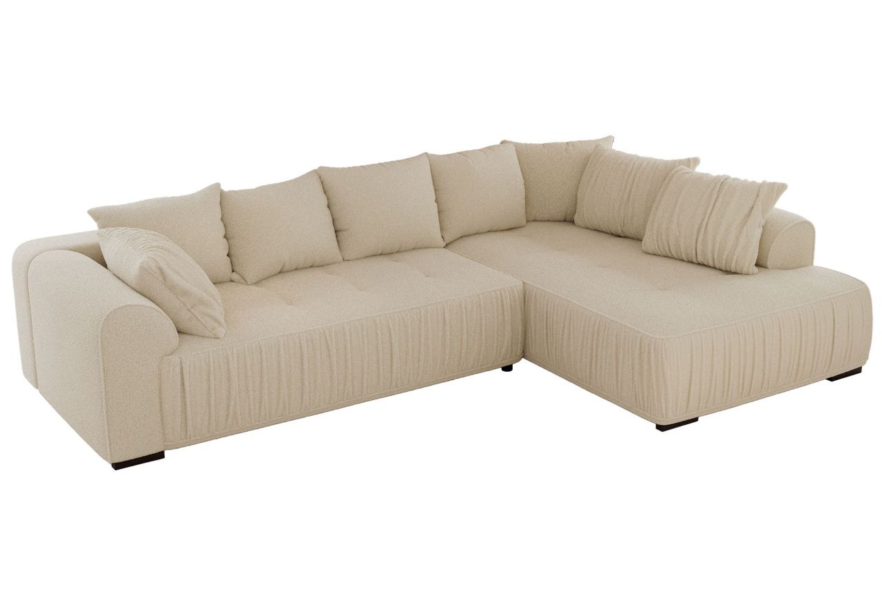 Narożnik ORTA L - strona prawa - beżowy, boucle