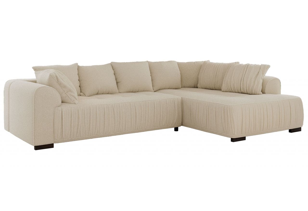 Narożnik ORTA L - strona prawa - beżowy, boucle