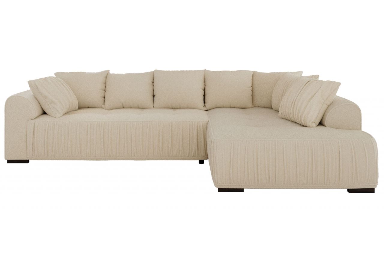 Narożnik ORTA L - strona prawa - beżowy, boucle