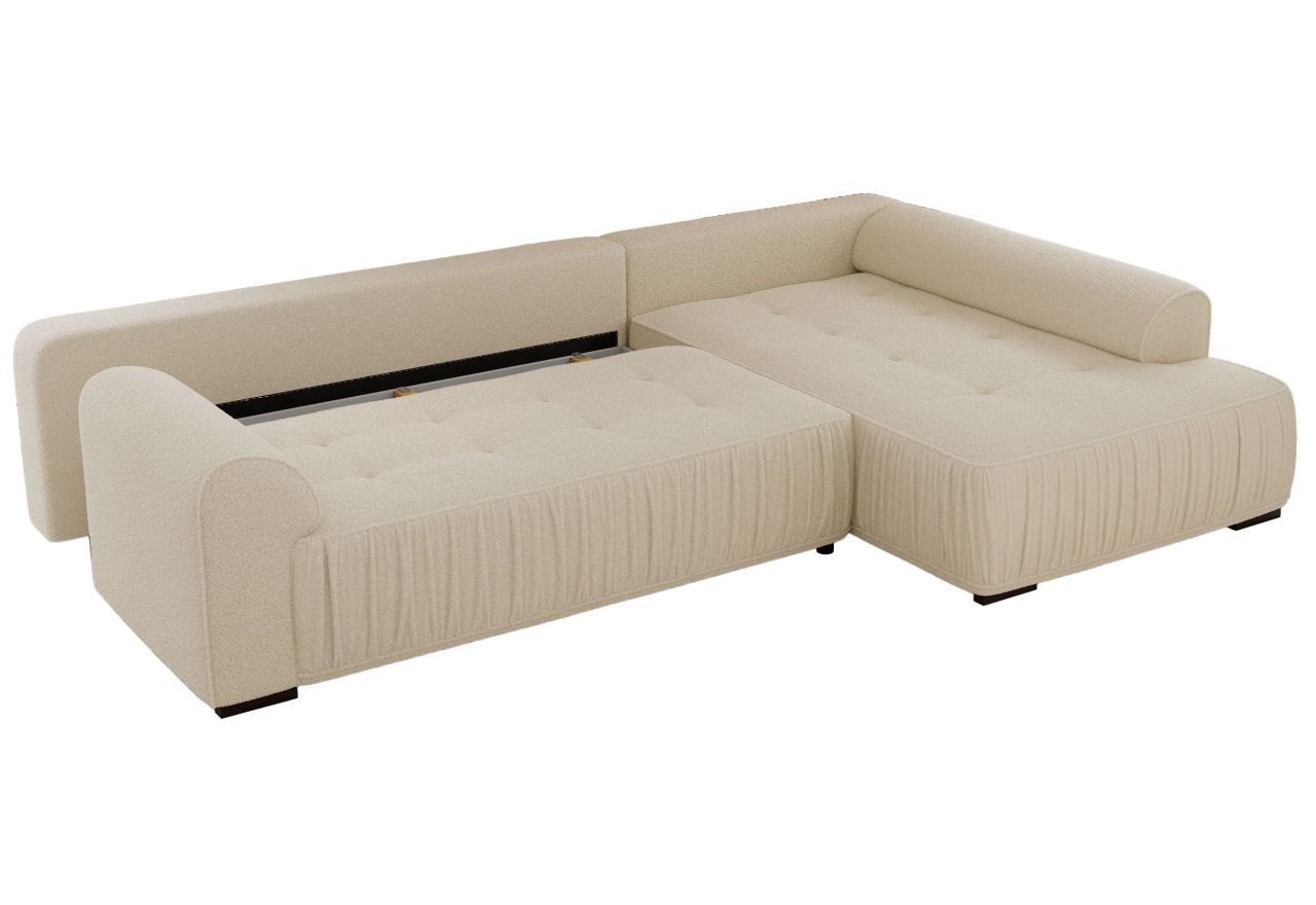 Narożnik ORTA L - strona prawa - beżowy, boucle