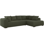 Narożnik ORTA L - strona prawa - ciemnozielony, boucle