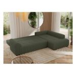 Narożnik ORTA L - strona prawa - ciemnozielony, boucle