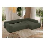 Narożnik ORTA L - strona prawa - ciemnozielony, boucle