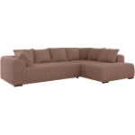 Narożnik ORTA L - strona prawa - różowy, boucle