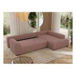 Narożnik ORTA L - strona prawa - różowy, boucle