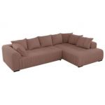 Narożnik ORTA L - strona prawa - różowy, boucle