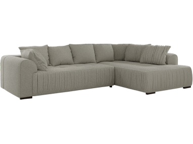 Narożnik ORTA L - strona prawa - szary, boucle