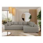 Narożnik ORTA L - strona prawa - szary, boucle