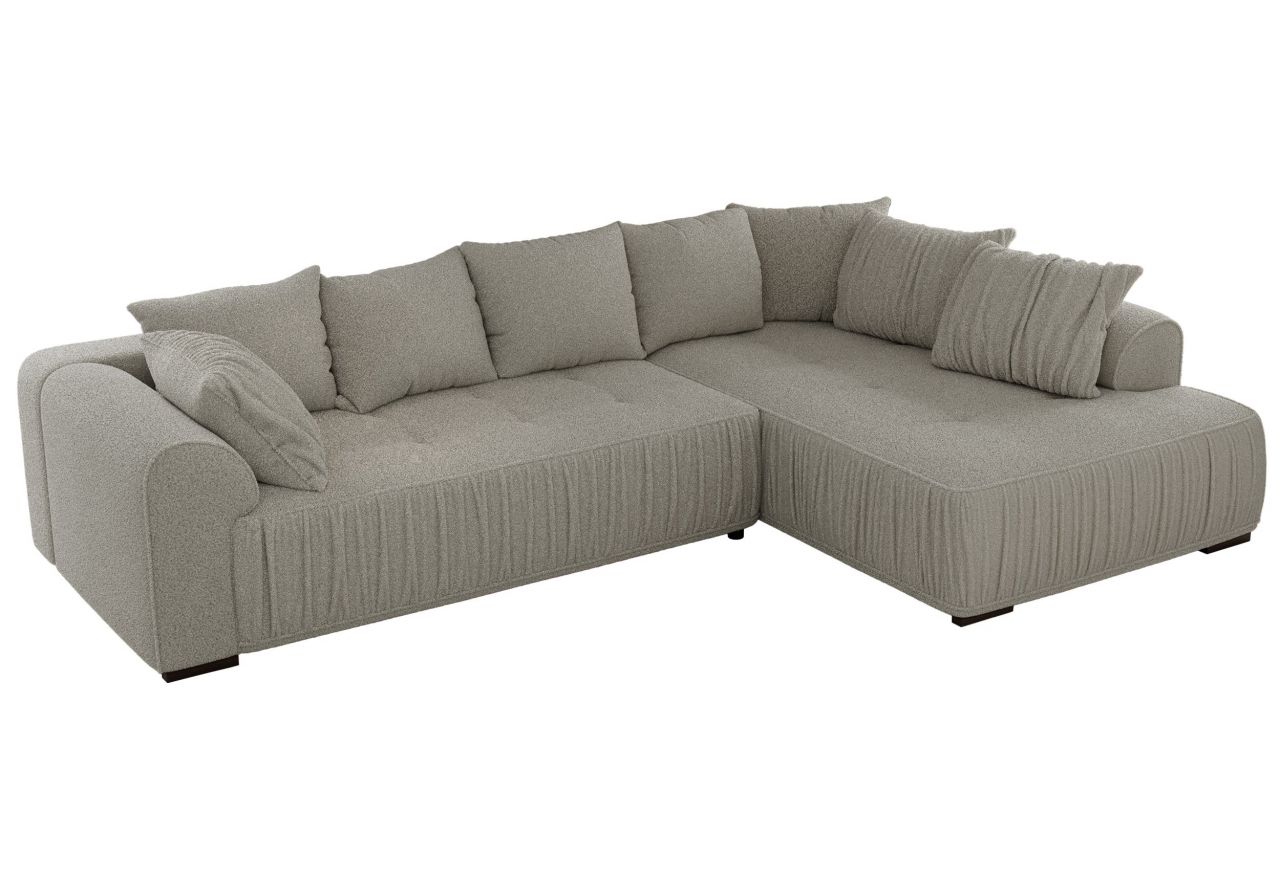 Narożnik ORTA L - strona prawa - szary, boucle