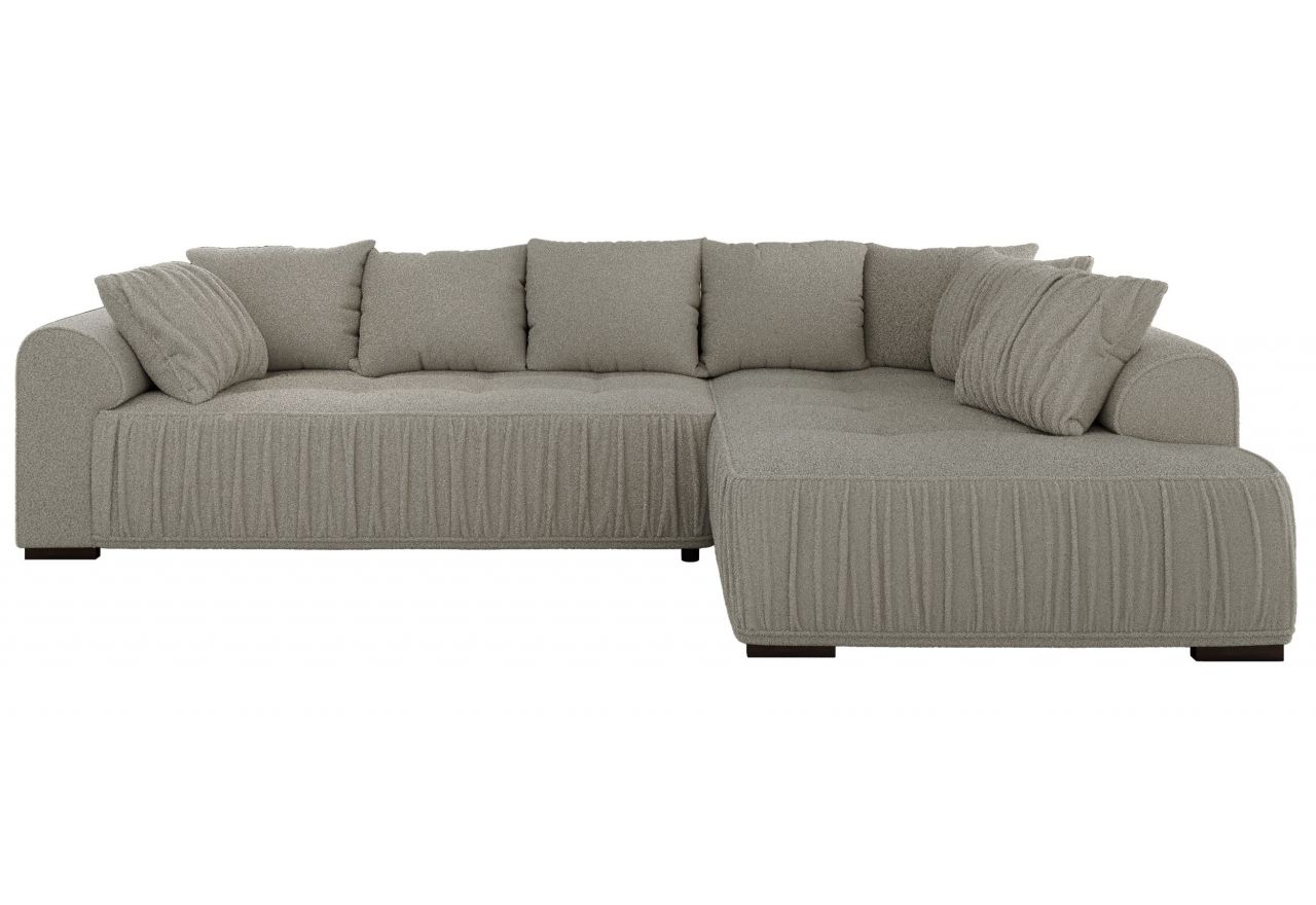 Narożnik ORTA L - strona prawa - szary, boucle