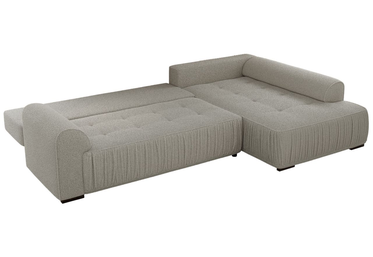 Narożnik ORTA L - strona prawa - szary, boucle