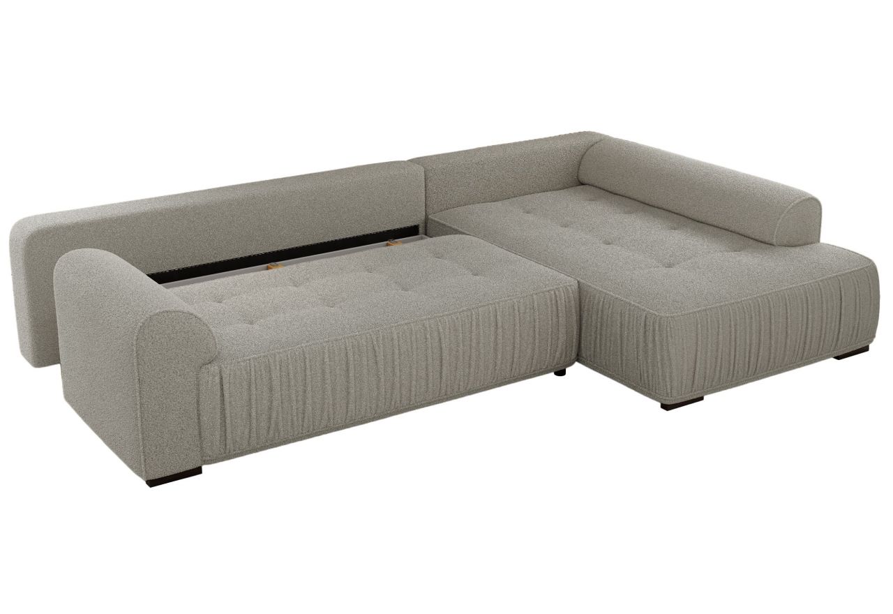 Narożnik ORTA L - strona prawa - szary, boucle