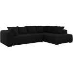 Narożnik ORTA L - strona prawa - czarny, boucle