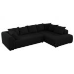 Narożnik ORTA L - strona prawa - czarny, boucle