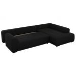 Narożnik ORTA L - strona prawa - czarny, boucle