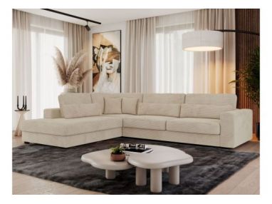 Narożnik SAVONA L - strona lewa - beżowy, sztruks