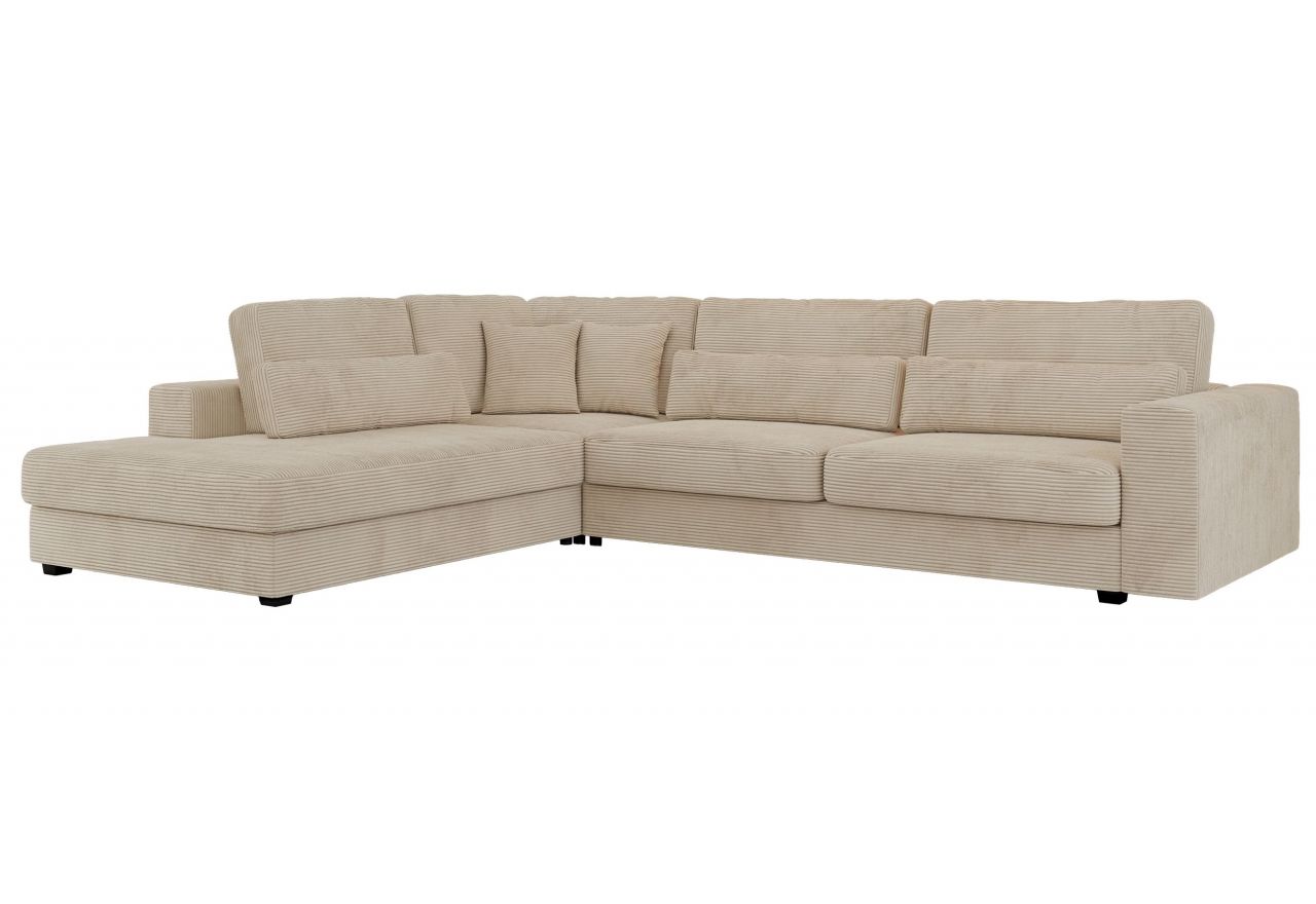 Narożnik SAVONA L - strona lewa - beżowy, sztruks