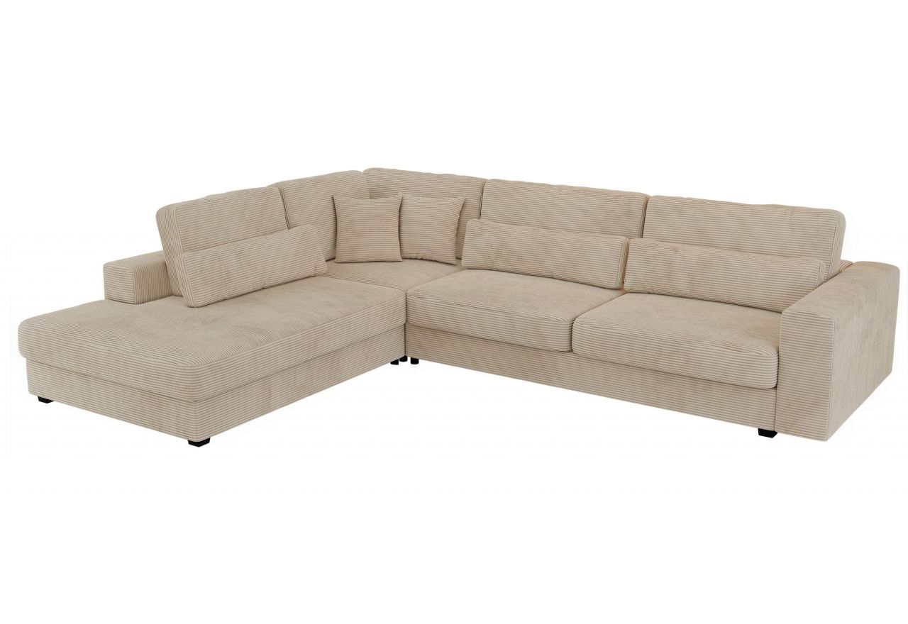 Narożnik SAVONA L - strona lewa - beżowy, sztruks