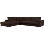 Narożnik SAVONA L - strona lewa - brązowy, sztruks