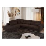 Narożnik SAVONA L - strona lewa - brązowy, sztruks