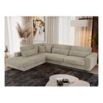 Narożnik SAVONA L - strona lewa - jasnoszary, sztruks