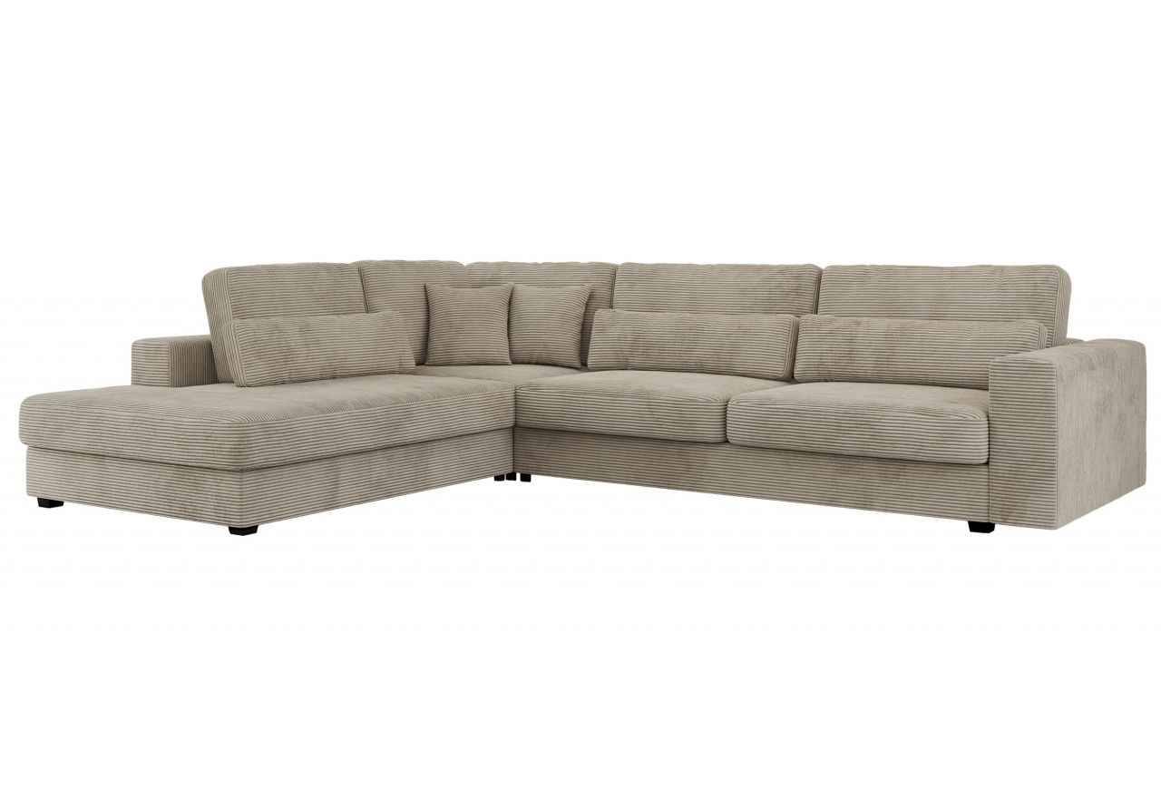 Narożnik SAVONA L - strona lewa - jasnoszary, sztruks