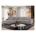 Narożnik SAVONA L - strona lewa - szary, sztruks