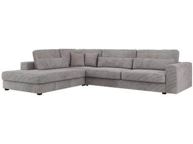 Narożnik SAVONA L - strona lewa - szary, sztruks