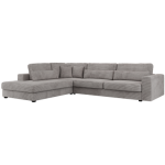 Narożnik SAVONA L - strona lewa - szary, sztruks