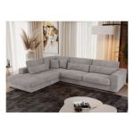 Narożnik SAVONA L - strona lewa - szary, sztruks