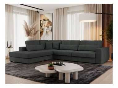 Narożnik SAVONA L - strona lewa - ciemnoszary, struktura