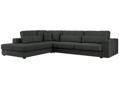 Narożnik SAVONA L - strona lewa - ciemnoszary, struktura