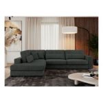 Narożnik SAVONA L - strona lewa - ciemnoszary, struktura