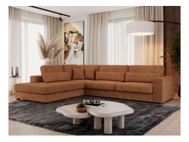 Narożnik SAVONA L - strona lewa - pomarańczowy, struktura