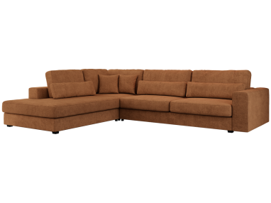 Narożnik SAVONA L - strona lewa - pomarańczowy, struktura