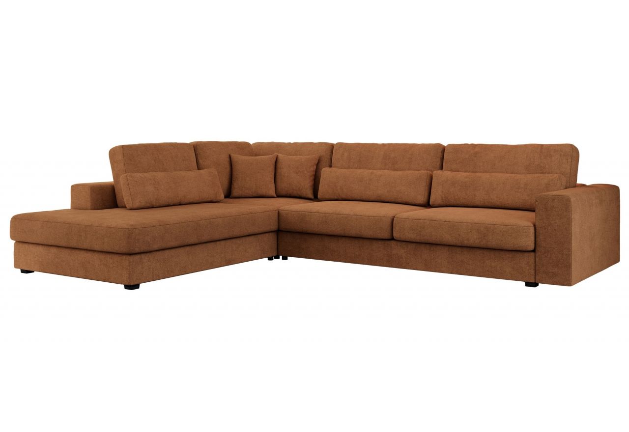 Narożnik SAVONA L - strona lewa - pomarańczowy, struktura