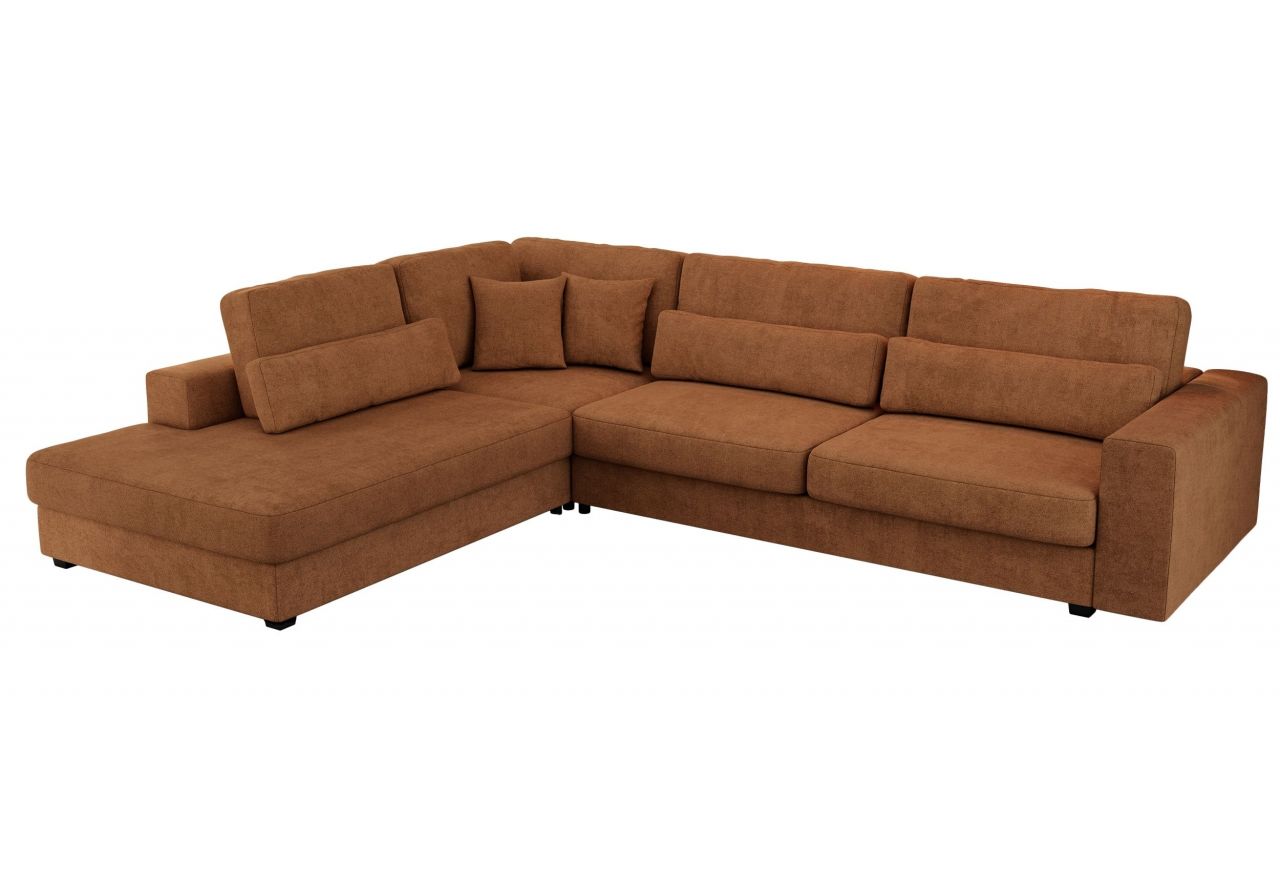 Narożnik SAVONA L - strona lewa - pomarańczowy, struktura