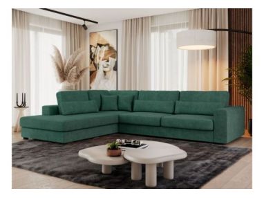 Narożnik SAVONA L - strona lewa - zielony, struktura