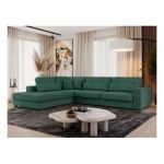 Narożnik SAVONA L - strona lewa - zielony, struktura