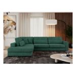 Narożnik SAVONA L - strona lewa - zielony, struktura