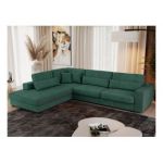 Narożnik SAVONA L - strona lewa - zielony, struktura