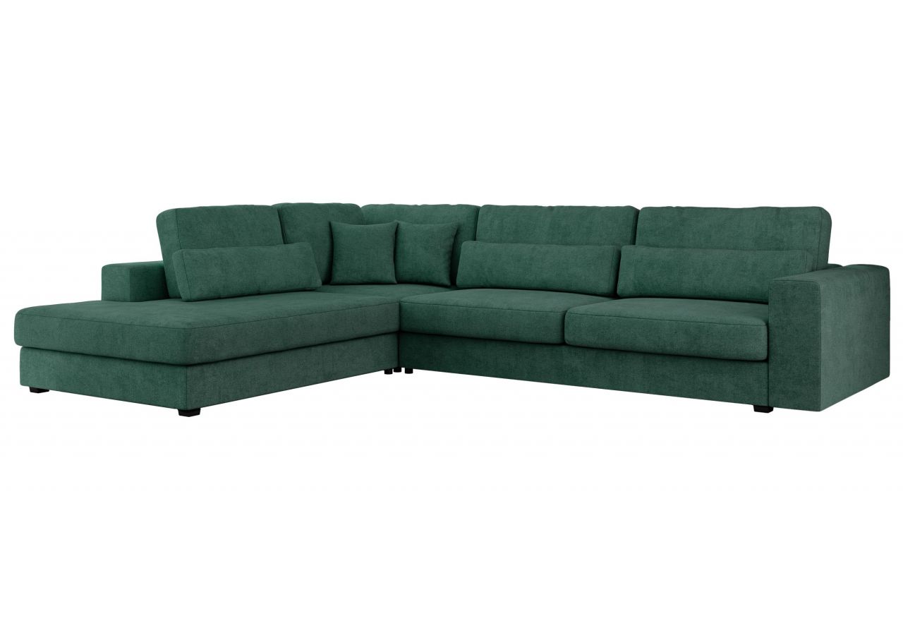 Narożnik SAVONA L - strona lewa - zielony, struktura