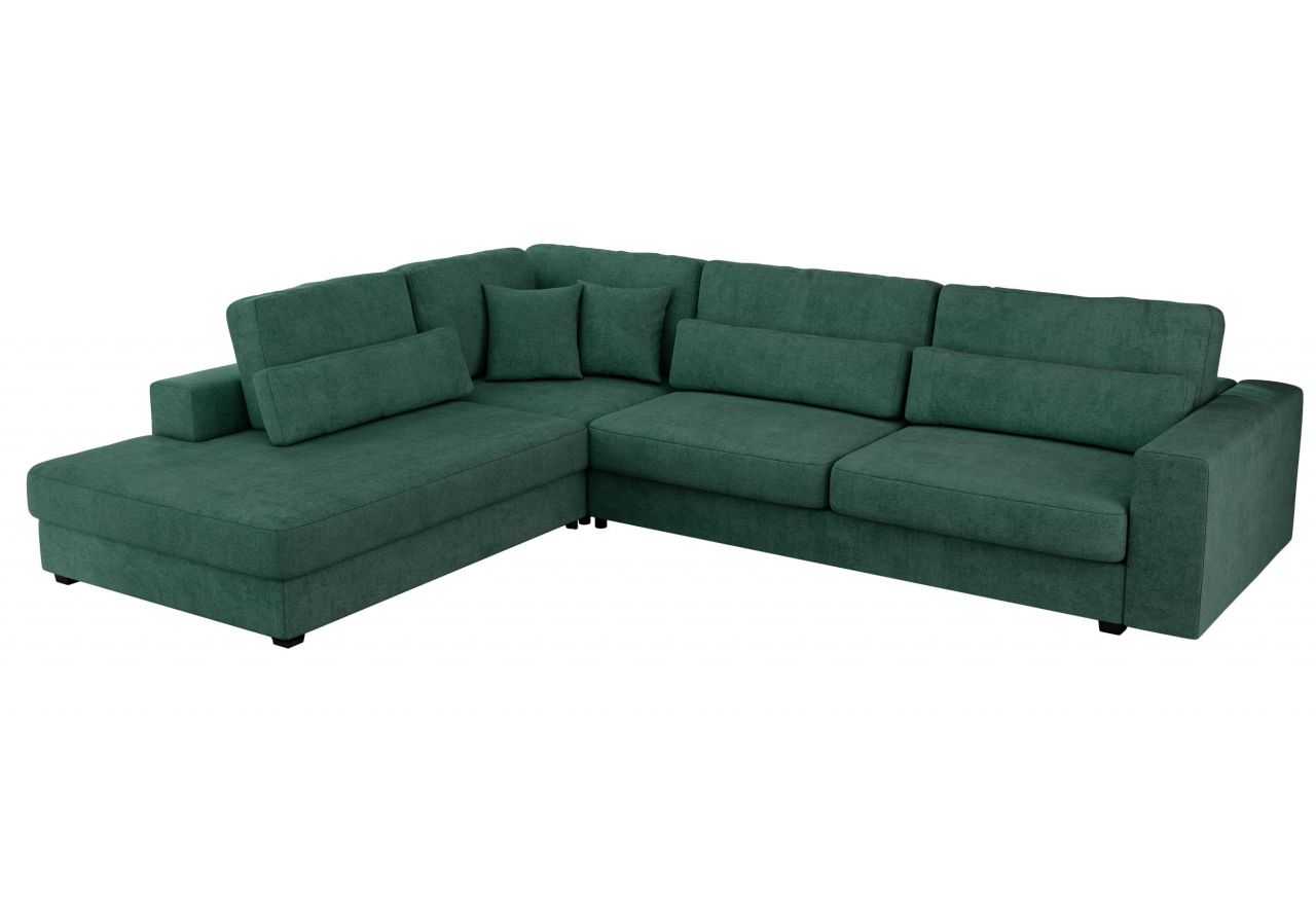 Narożnik SAVONA L - strona lewa - zielony, struktura