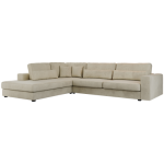 Narożnik SAVONA L - strona lewa - beżowy, welwet