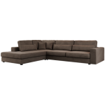 Narożnik SAVONA L - strona lewa - brązowy, welwet