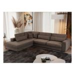 Narożnik SAVONA L - strona lewa - brązowy, welwet