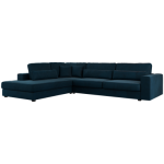 Narożnik SAVONA L - strona lewa - ciemnoniebieski, welwet