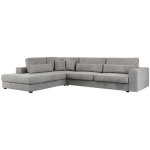 Narożnik SAVONA L - strona lewa - jasnoszary, welwet
